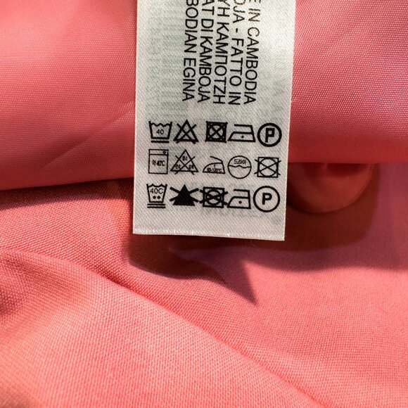 NWT ZARA Blazer Blush Pink Salmon Pink Single Button Closure Women's Size 4 - Picture 8 of 8